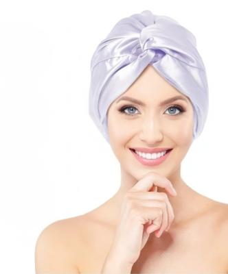 Bonnet pure Soie Silk  Mauve 