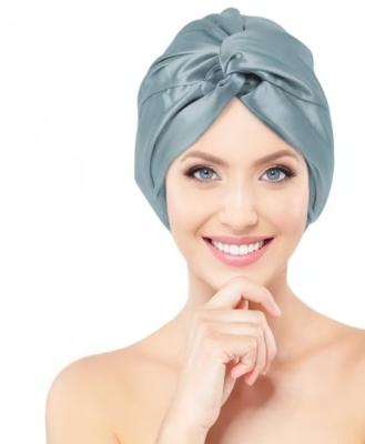 Bonnet pure Soie Silk Bleu 