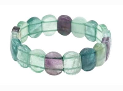 Bracelet large Fluorine Multicolore  facetté
