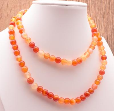 Collier Cornaline boules (8 mm)