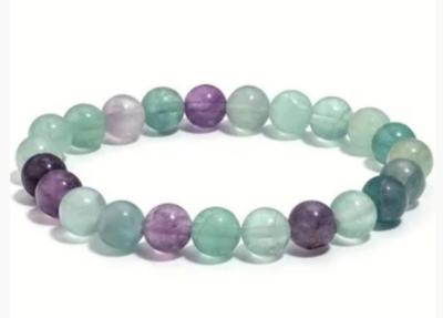 Bracelet  Fluorine Multicolore Perles  (8 mm)