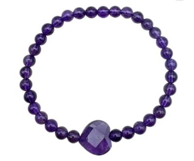 Bracelet  Coeur Enfants Améthyste 