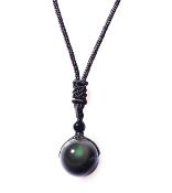 Collier cordon Obsidienne Céleste 