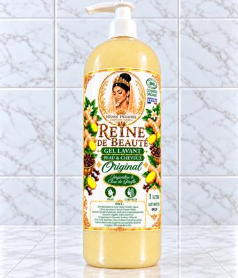 Gel lavant Reine de Beauté Original  (visage cheveux & corps) 1 litre