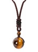 Collier Cordon Boule Œil de Tigre 