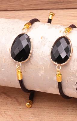 Bracelet  Pierre Naturelle Obsidienne noire 