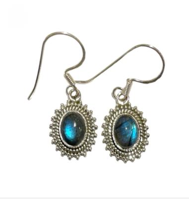 Boucles d'oreilles Pendantes Larbradorite 