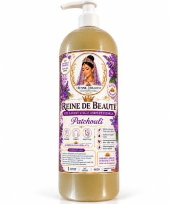 Gel lavant Reine de  Beauté Patchouli (visage cheveux & corps) 1 litre