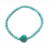 Bracelet Coeur  Amazonite