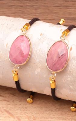 Bracelet  Pierre Naturelle Rhodonite 