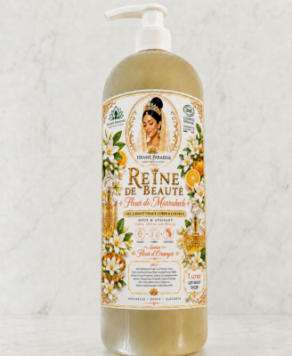 Gel lavant Reine de Beauté Fleur de Marrakech (fleur d'Oranger)1 litre