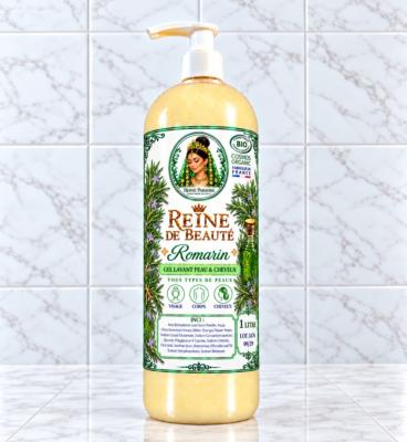 Gel lavant Reine de Beauté  Romarin (visage cheveux & corps) 1 litre