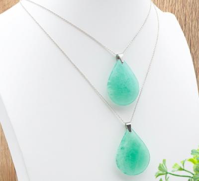 Pendentif Fluorine verte 
