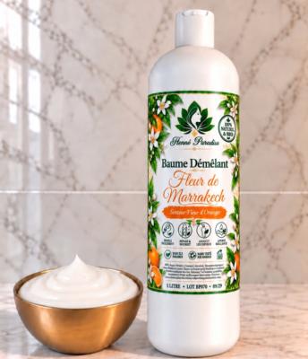 Baume démêlant Fleur de Marrakech (fleur d'Oranger) 1 litre 