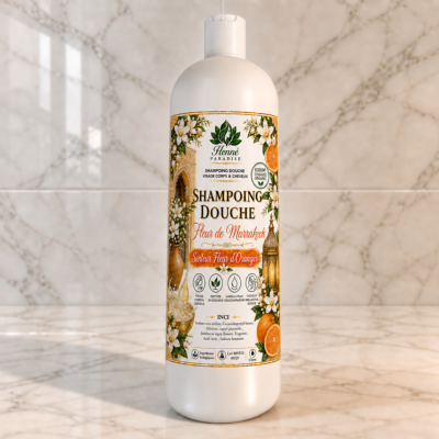 Shampoing douche  Fleur de Marrakech  (fleur d'Oranger) 1 litre