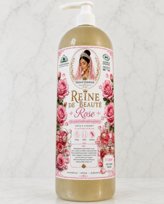 Gel lavant Reine de Beauté Rose  (visage cheveux & corps) 1 litre